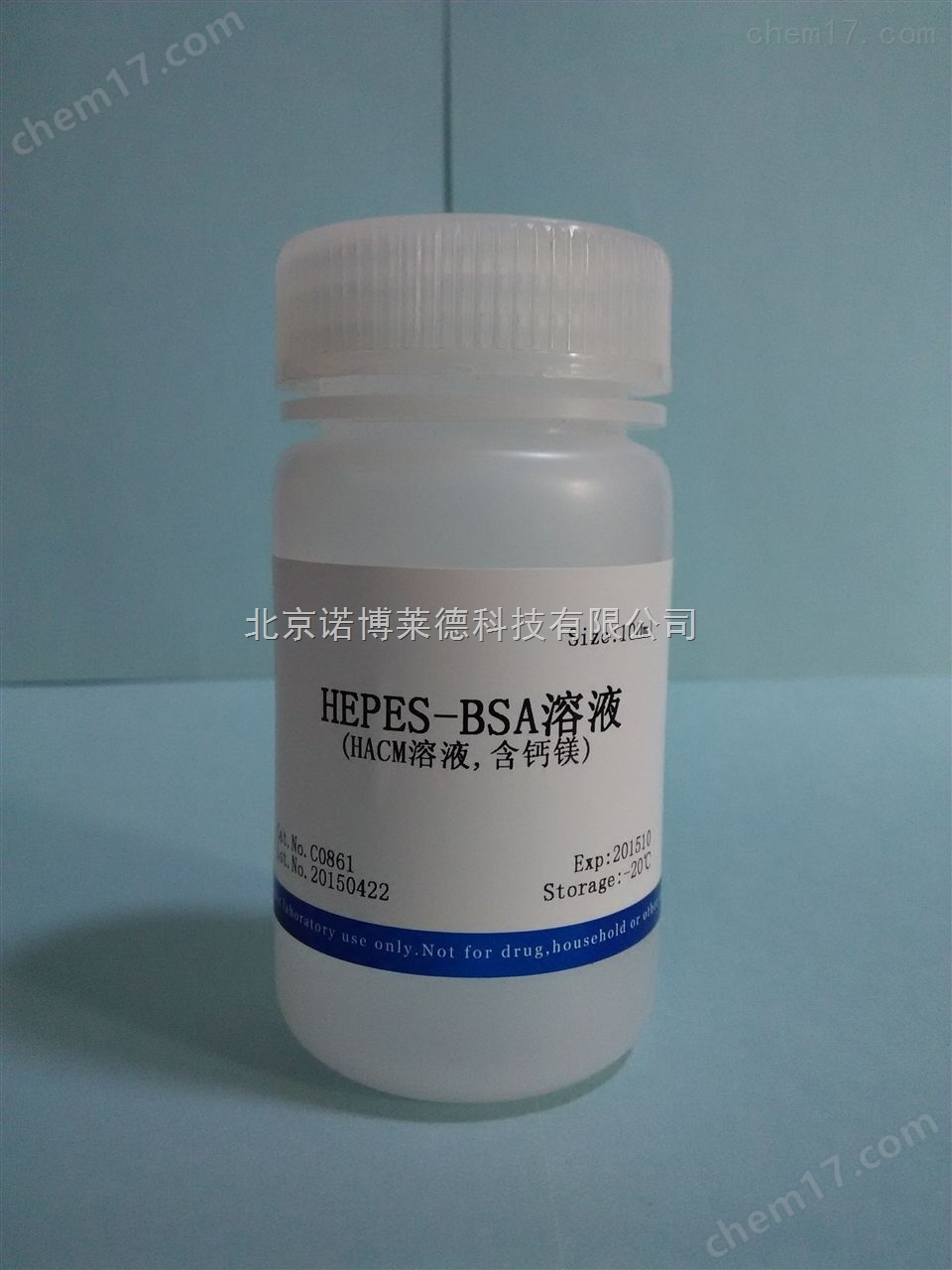 供應HEPES-BSA溶液（HACM溶液,含鈣鎂） NobleRyder C0861 100ml