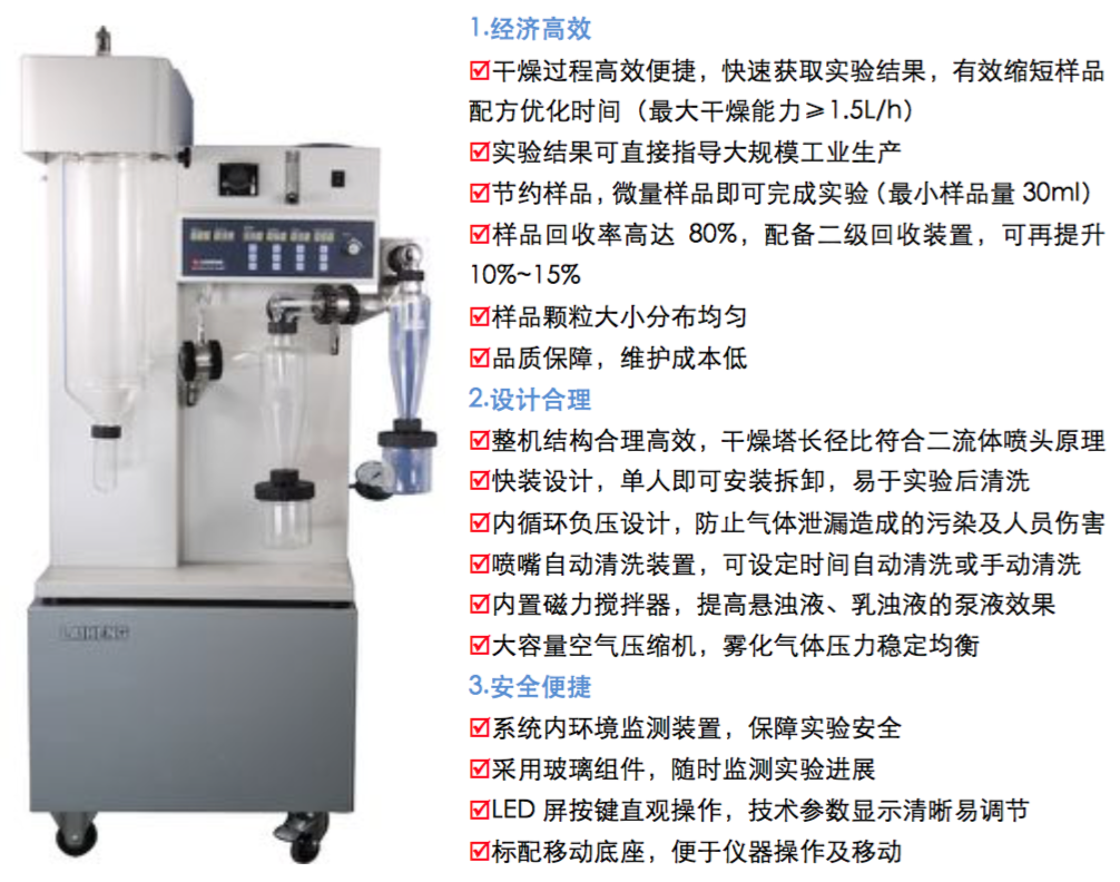 小型微型喷雾干燥机L-217型－来亨科技（北京）有限公司